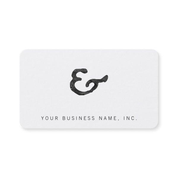 Rustic Black Letterpress Ampersand