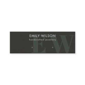 Rustic Black Monogram Stud Earring Display Mini