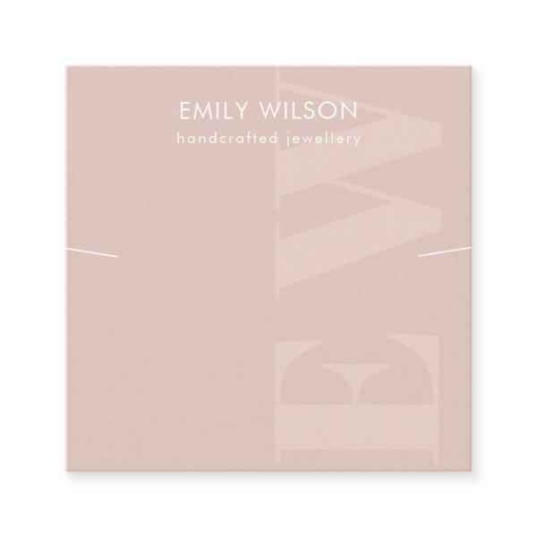 Rustic Blush Monogram Necklace Band Template Square