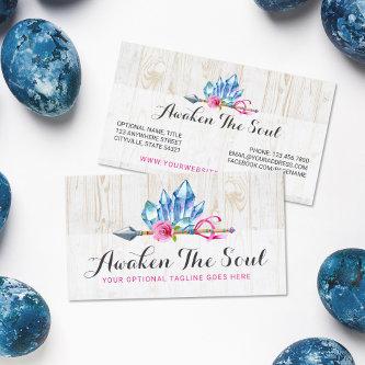 Rustic Bohemian Crystal Gems & Arrow Watercolor