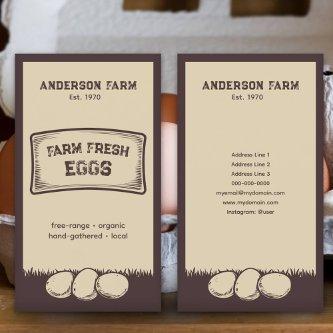 Rustic Brown Farm Fresh Eggs