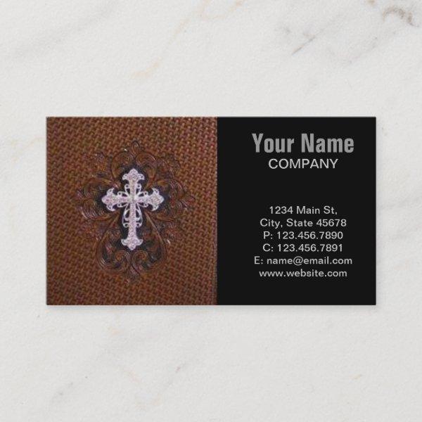 rustic brown leather western country cross