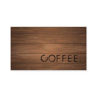 Rustic Brown Wooden Loyalty Coffee