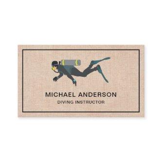 Rustic Burlap Scuba Diving Instructor