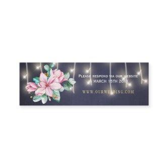 Rustic chalkboard floral pink wedding website RSVP Mini