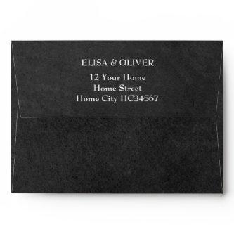 Rustic Chalkboard Return Address Envelope
