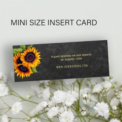 Rustic chalkboard sunflowers wedding website RSVP Mini