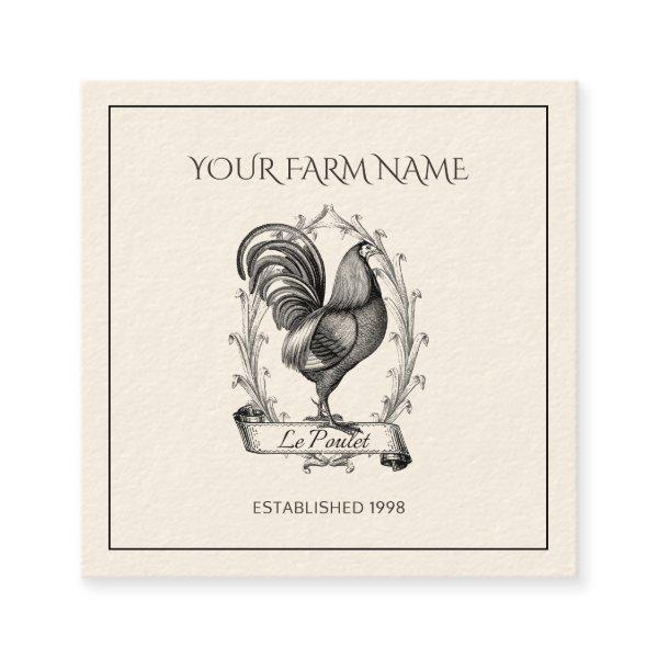 Rustic Chicken Farm Logo Square