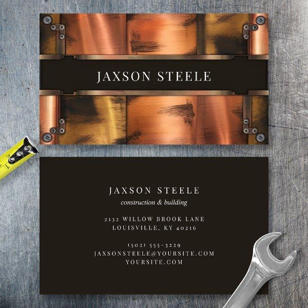 Rustic Copper and Steel Riveted