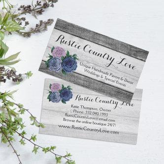 Rustic Country Barn Wood & Vintage Roses Shabby