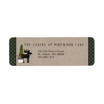 Rustic Country Cabin Lodge Return Address Label