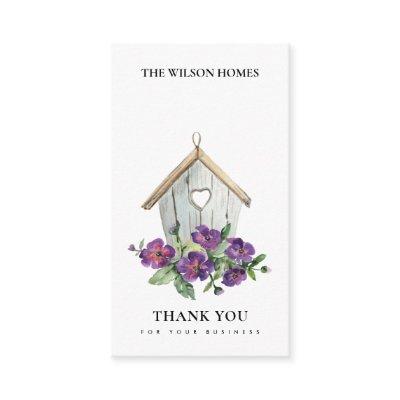 RUSTIC COUNTRY FLORAL BIRD HOUSE THANK YOU REALTOR