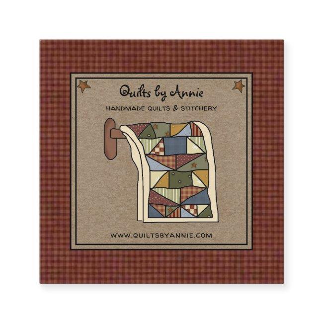 Rustic Country Quilter Stitcher Handmade Crafter Square