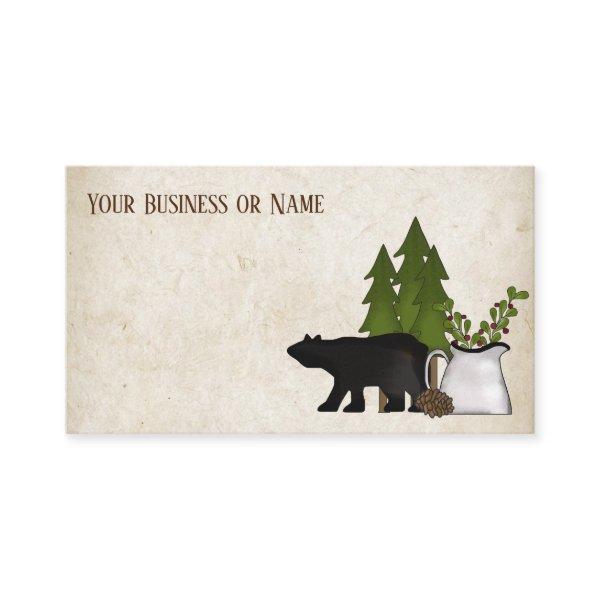 Rustic Country Silhouette Bear