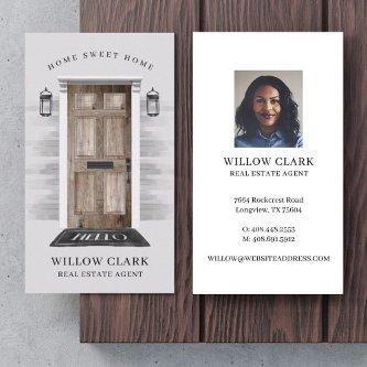 Rustic Country Wooden Door Real Estate Agent