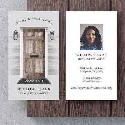 Rustic Country Wooden Door Real Estate Agent