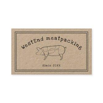 RUSTIC cut pig diagram butcher shop chalkboard