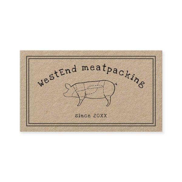 RUSTIC cut pig diagram butcher shop chalkboard