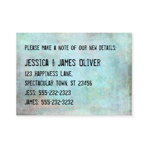 Rustic Distressed Grunge We've Moved Handout Card