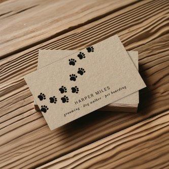 Rustic dog sitter paw path