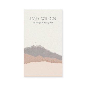 Rustic Elegant Pastel Blush Kraft Mountain Waves