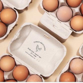 Rustic Family Farm Personalized Egg Carton Self-inking Stamp