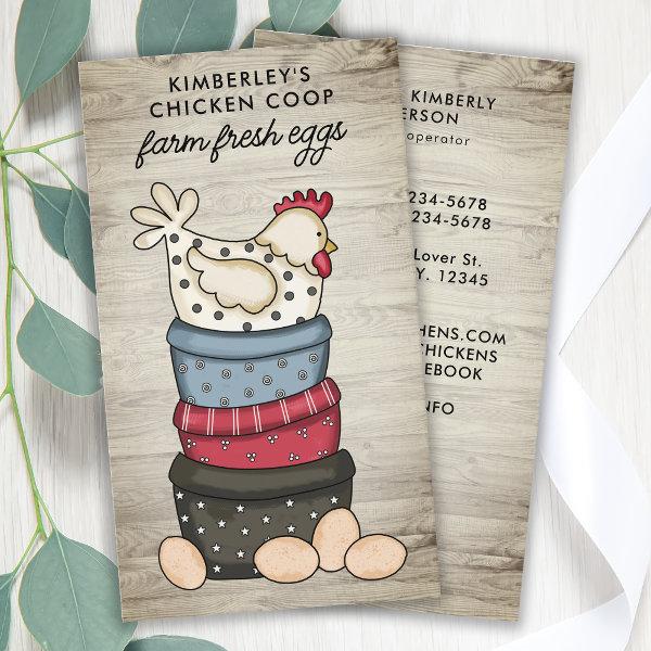 Rustic Farmhouse Farm Fresh Eggs Chicken QR Code