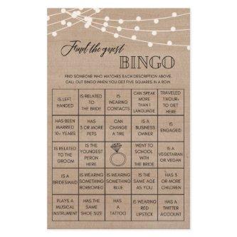 Rustic Find the guest bingo bridal shower game Flyer