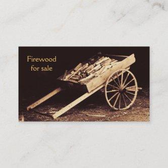 rustic firewood wagon - firewood for sale