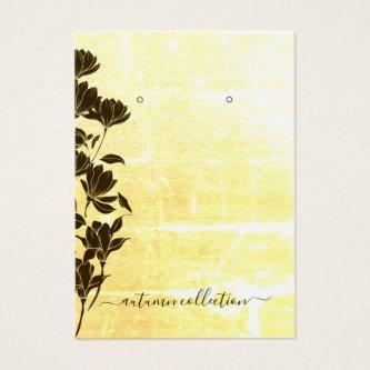 Rustic Floral Autumn Boho Earrings Display Card