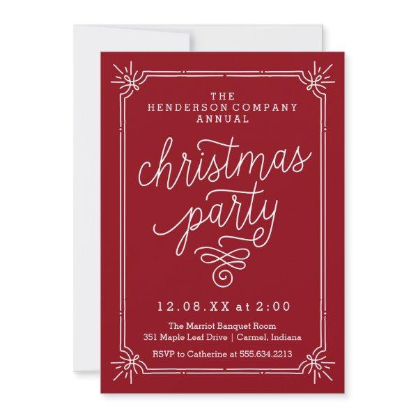 Rustic Frame Annual Christmas Party Invite