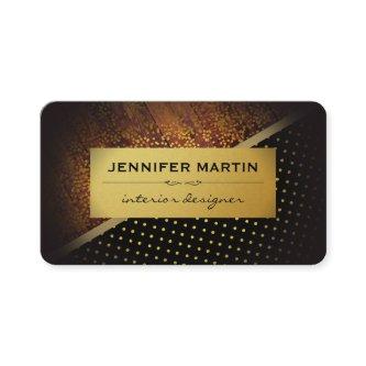 Rustic Gold Metallic Polka Dots Gold Specs