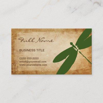 Rustic Green Dragonfly Parchment Paper