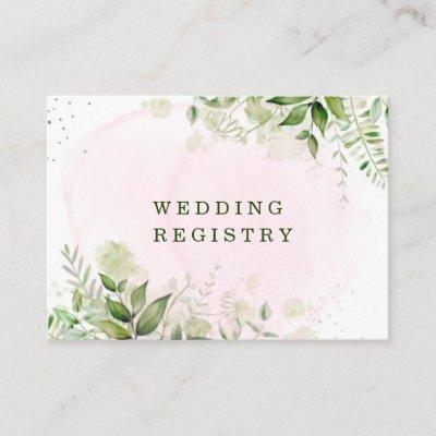 Rustic Greenery Blush Pink Airy Wedding Registry