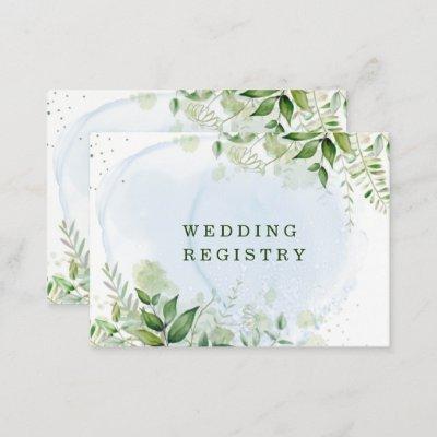 Rustic Greenery Dusty Blue Airy Wedding Registry