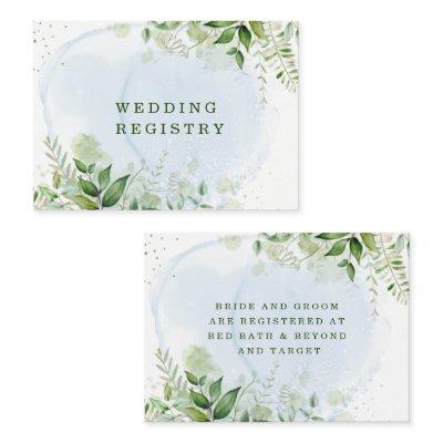 Rustic Greenery Dusty Blue Airy Wedding Registry