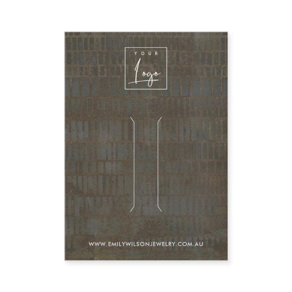 RUSTIC GREY BRONZE LINE HAIR CLIP DISPLAY CARD