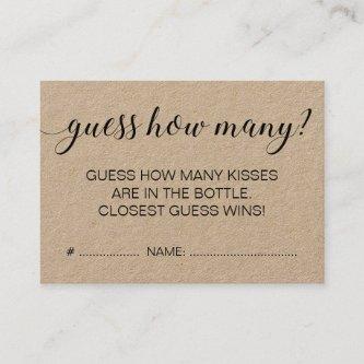 Rustic Guess How Many Bridal Shower Game