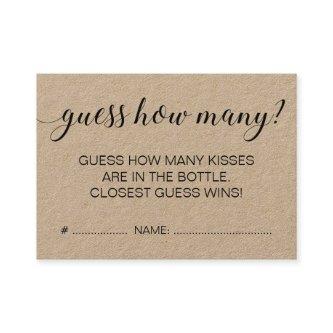 Rustic Guess How Many Bridal Shower Game