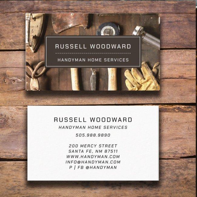 Rustic Handyman Carpenter Tools Of Trade