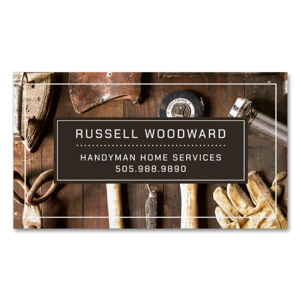 Rustic Handyman Carpenter Tools Of Trade  Magnet
