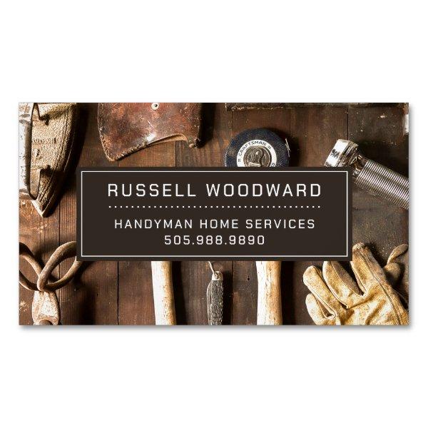 Rustic Handyman Carpenter Tools Of Trade  Magnet