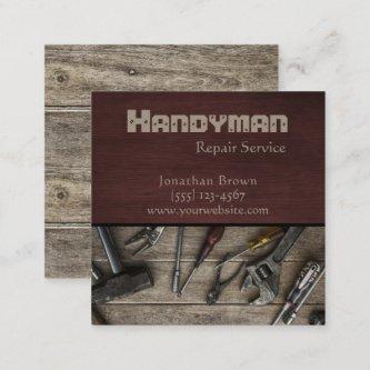 Rustic Handyman Tools Maintenance Repair Service Square
