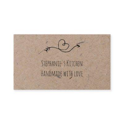 Rustic Heart Faux Kraft Paper  Handmade With Love