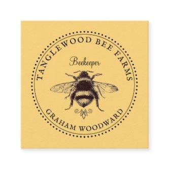 Rustic Honey Bee Apiary Beekeeper Honey Products  Square