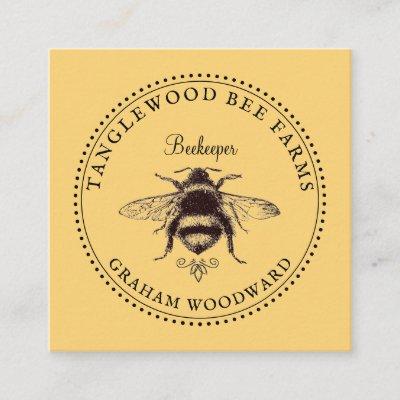 Rustic Honey Bee Apiary Beekeeper Honey Products  Square