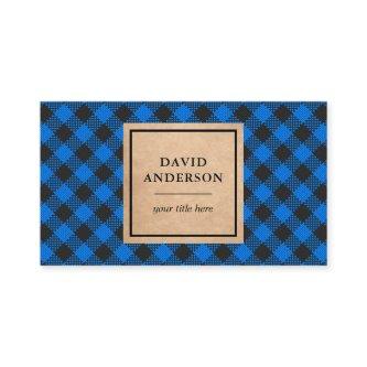 Rustic Kraft Blue Buffalo Plaid Lumberjack