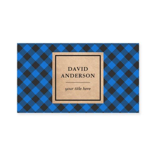 Rustic Kraft Blue Buffalo Plaid Lumberjack