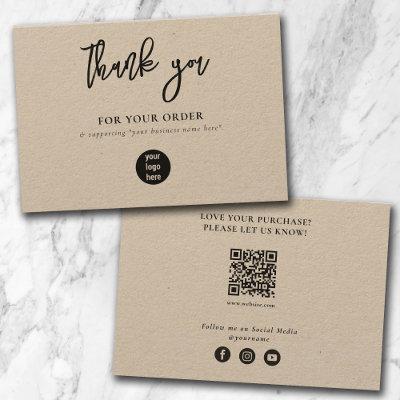 Rustic Kraft Business Thank You Logo Social Media