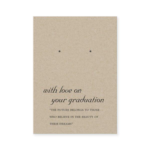 RUSTIC KRAFT CHIC GRADUATION EARRING DISPLAY CARD